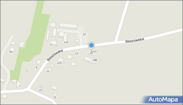 Pacanów, Beszowska, 16, mapa Pacanów