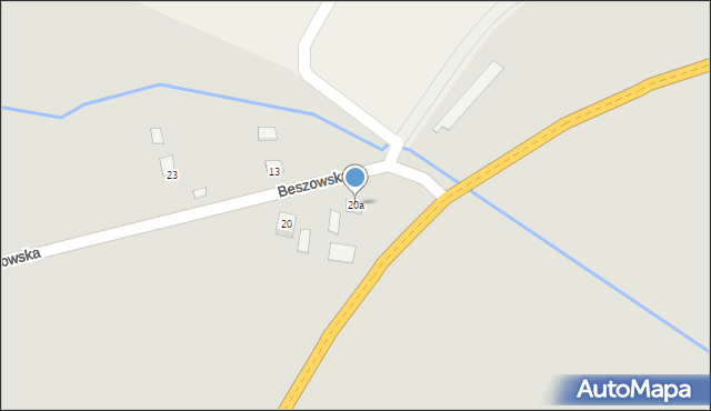 Pacanów, Beszowska, 20a, mapa Pacanów