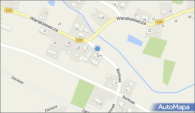 Pacółtowo, Berlinek, 4, mapa Pacółtowo