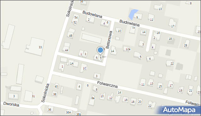 Paczkowo, Betonowa, 7, mapa Paczkowo