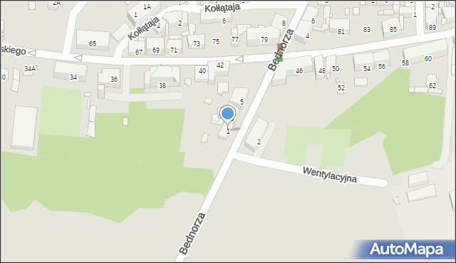 Piekary Śląskie, Bednorza Herberta, bp., 1, mapa Piekary Śląskie