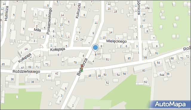 Piekary Śląskie, Bednorza Herberta, bp., 6, mapa Piekary Śląskie