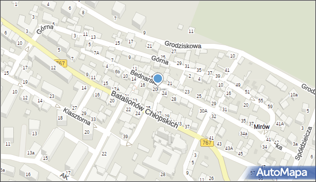 Pińczów, Bednarska, 22, mapa Pińczów