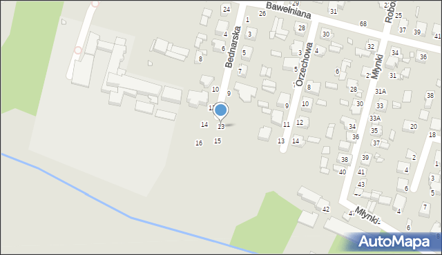 Piotrków Trybunalski, Bednarska, 13, mapa Piotrków Trybunalski