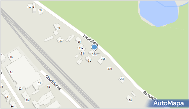 Poznań, Beskidzka, 31a, mapa Poznania