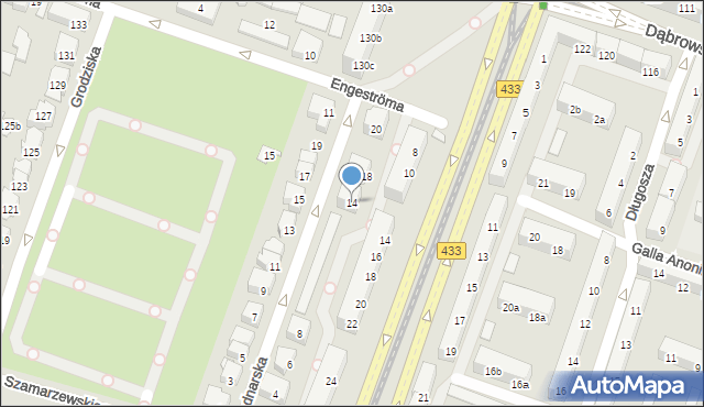 Poznań, Bednarska, 14, mapa Poznania