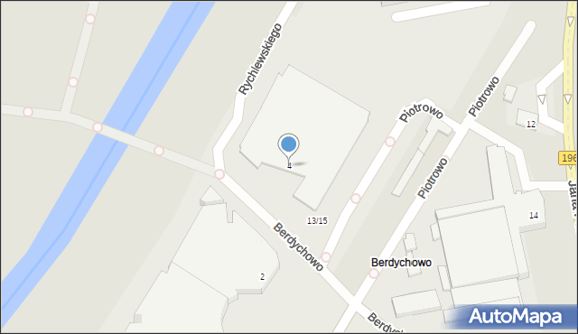 Poznań, Berdychowo, 4, mapa Poznania