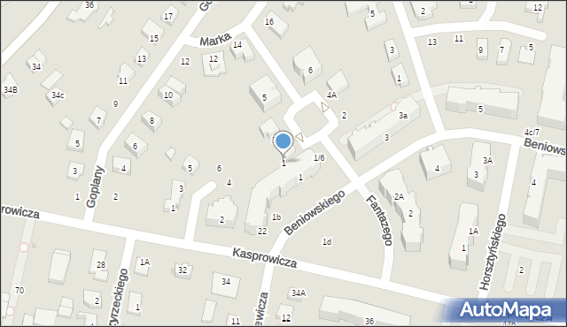 Pruszcz Gdański, Beniowskiego Maurycego, 1, mapa Pruszcz Gdański