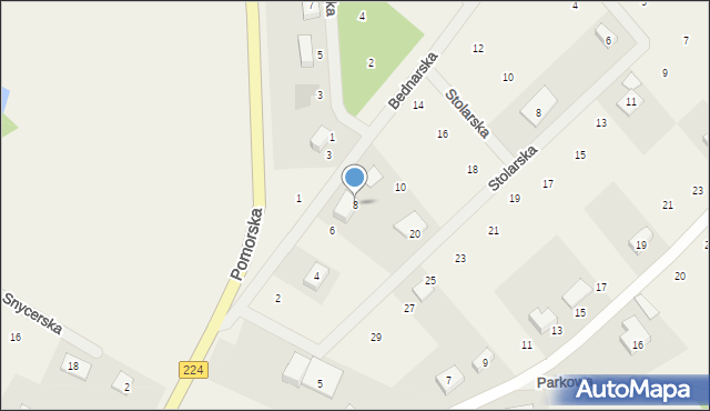 Przetoczyno, Bednarska, 8, mapa Przetoczyno