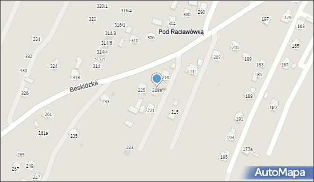 Rzeszów, Beskidzka, 219a, mapa Rzeszów