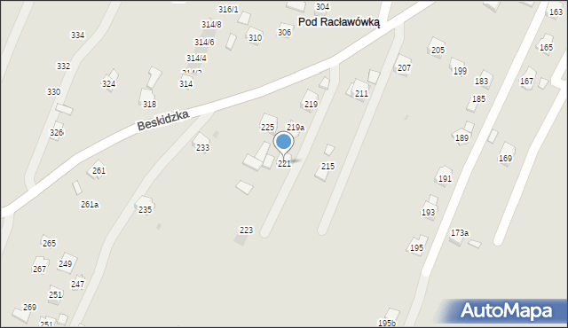 Rzeszów, Beskidzka, 221, mapa Rzeszów