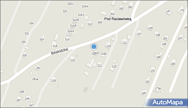 Rzeszów, Beskidzka, 225, mapa Rzeszów