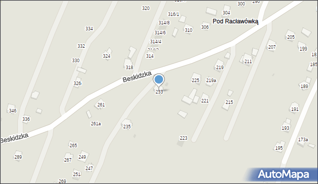 Rzeszów, Beskidzka, 233, mapa Rzeszów