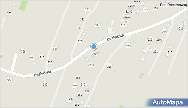 Rzeszów, Beskidzka, 261, mapa Rzeszów