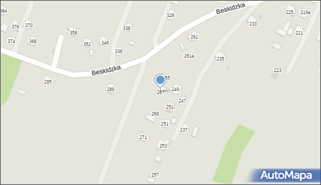 Rzeszów, Beskidzka, 267, mapa Rzeszów