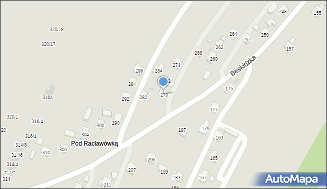 Rzeszów, Beskidzka, 270, mapa Rzeszów