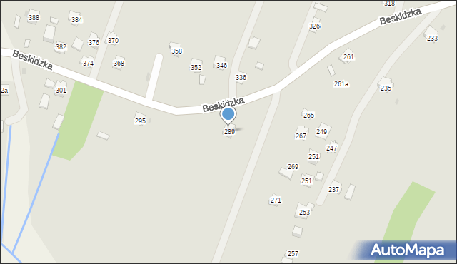 Rzeszów, Beskidzka, 289, mapa Rzeszów