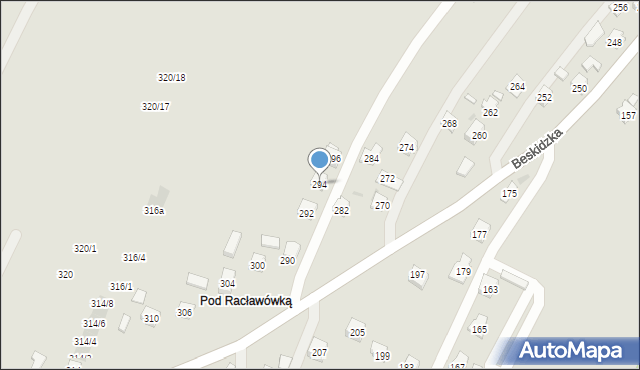 Rzeszów, Beskidzka, 294, mapa Rzeszów