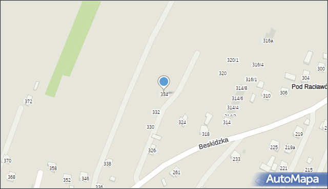 Rzeszów, Beskidzka, 334, mapa Rzeszów