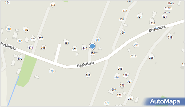 Rzeszów, Beskidzka, 336, mapa Rzeszów