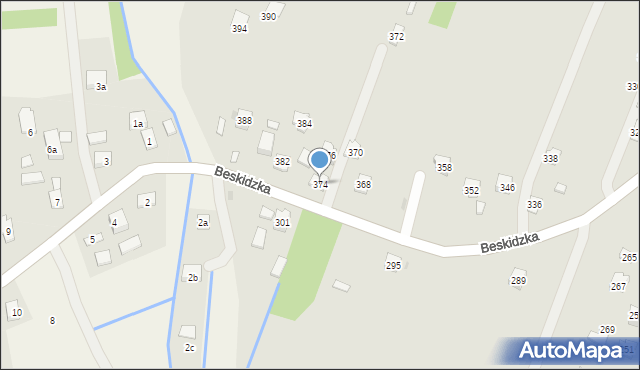 Rzeszów, Beskidzka, 374, mapa Rzeszów