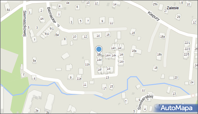 Rzeszów, Bernackiego Ludwika, 14c, mapa Rzeszów