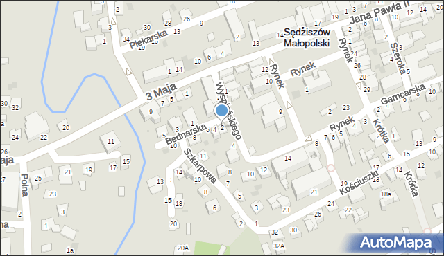 Sędziszów Małopolski, Bednarska, 2, mapa Sędziszów Małopolski