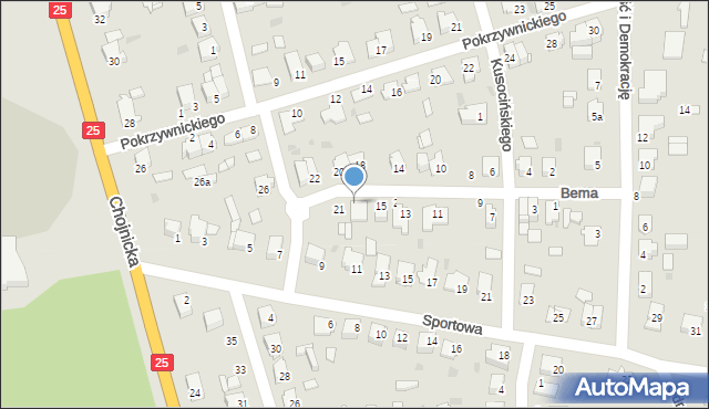 Sępólno Krajeńskie, Bema Józefa, gen., 31, mapa Sępólno Krajeńskie