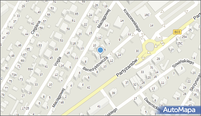 Siedlce, Benedyktowicza Ludomira, 3, mapa Siedlce