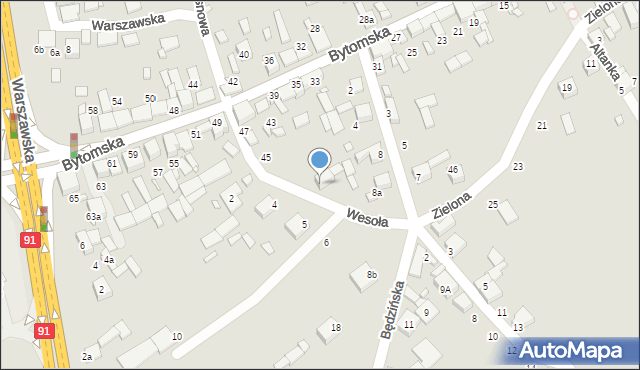 Siewierz, Będzińska, 8, mapa Siewierz