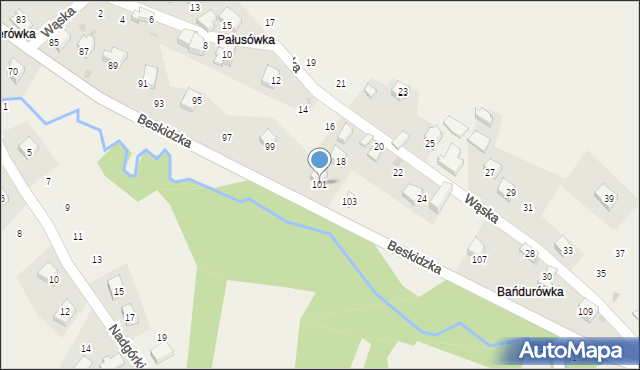 Skawinki, Beskidzka, 101, mapa Skawinki