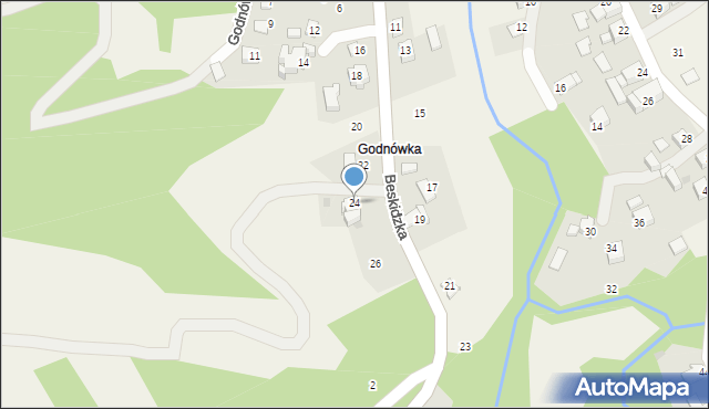 Skawinki, Beskidzka, 24, mapa Skawinki