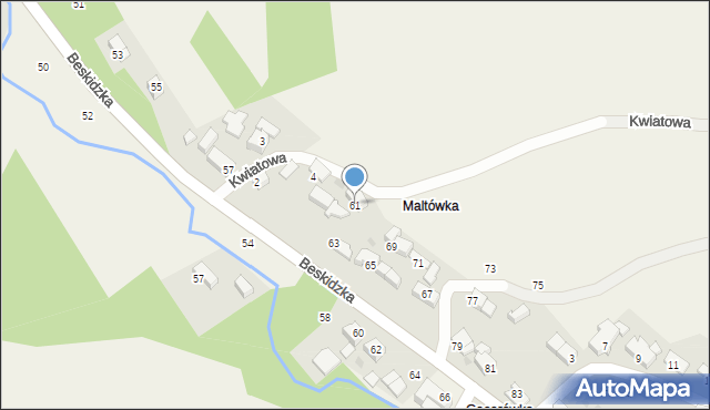 Skawinki, Beskidzka, 61, mapa Skawinki