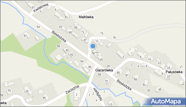 Skawinki, Beskidzka, 79, mapa Skawinki