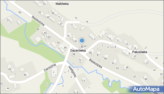 Skawinki, Beskidzka, 83, mapa Skawinki