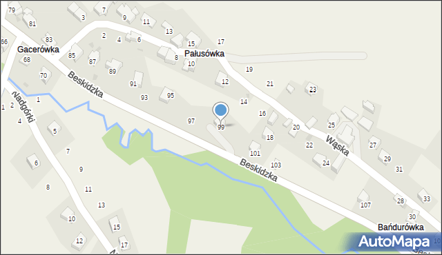 Skawinki, Beskidzka, 99, mapa Skawinki