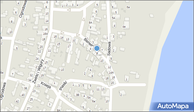 Ślesin, Berwińskiego Ryszarda, 8, mapa Ślesin