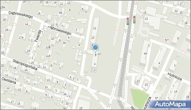 Sosnowiec, Będzińska, 6, mapa Sosnowca