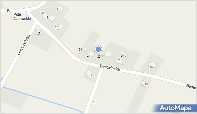 Stara Wieś, Bestwińska, 22, mapa Stara Wieś