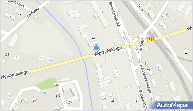 Starachowice, Benedyktyńska, 2b, mapa Starachowic