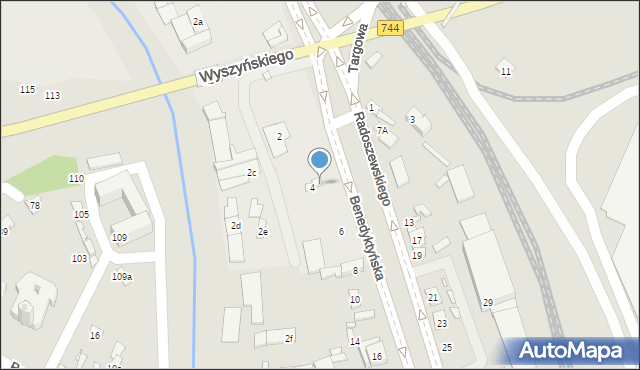 Starachowice, Benedyktyńska, 6a, mapa Starachowic