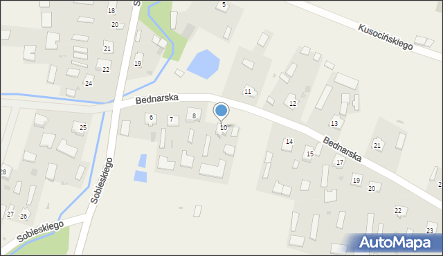 Stary Dzików, Bednarska, 10a, mapa Stary Dzików