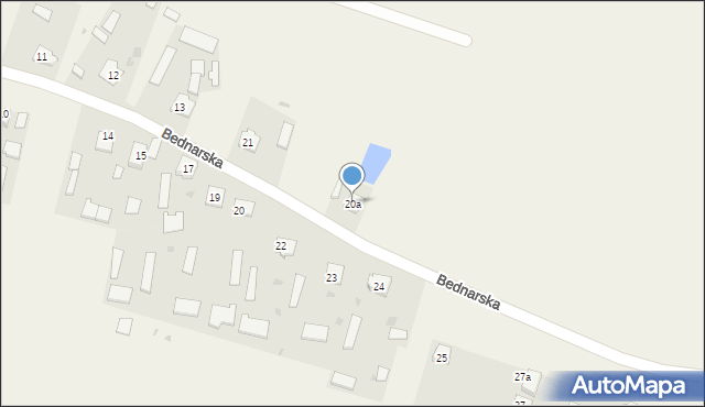 Stary Dzików, Bednarska, 20a, mapa Stary Dzików