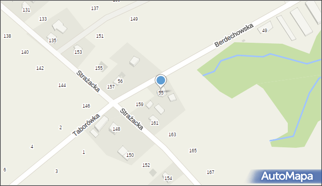 Staszkówka, Berdechowska, 55, mapa Staszkówka