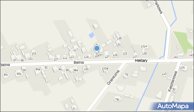 Strzyżowice, Belna, 123, mapa Strzyżowice