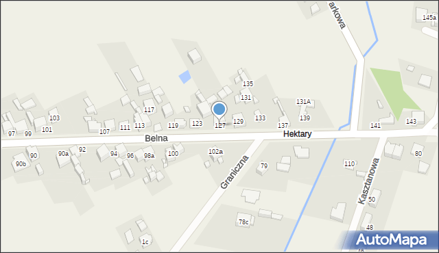 Strzyżowice, Belna, 127, mapa Strzyżowice