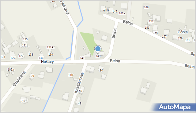 Strzyżowice, Belna, 143, mapa Strzyżowice