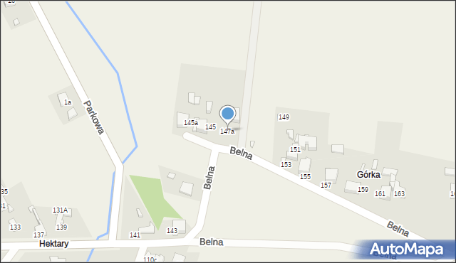 Strzyżowice, Belna, 147a, mapa Strzyżowice