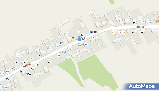 Strzyżowice, Belna, 66, mapa Strzyżowice