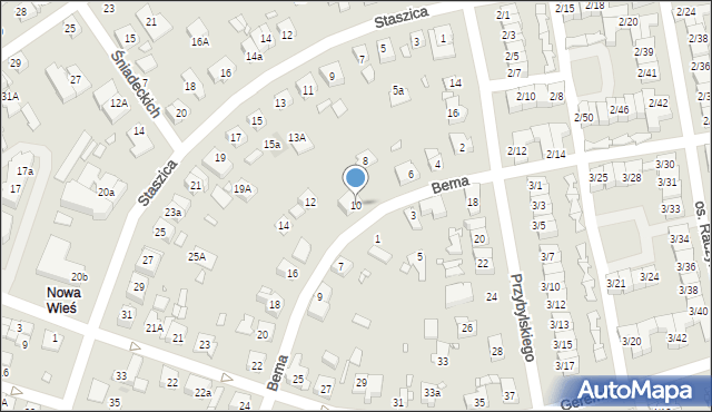 Swarzędz, Bema Józefa, gen., 10, mapa Swarzędz